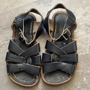 Navy saltwater sandals